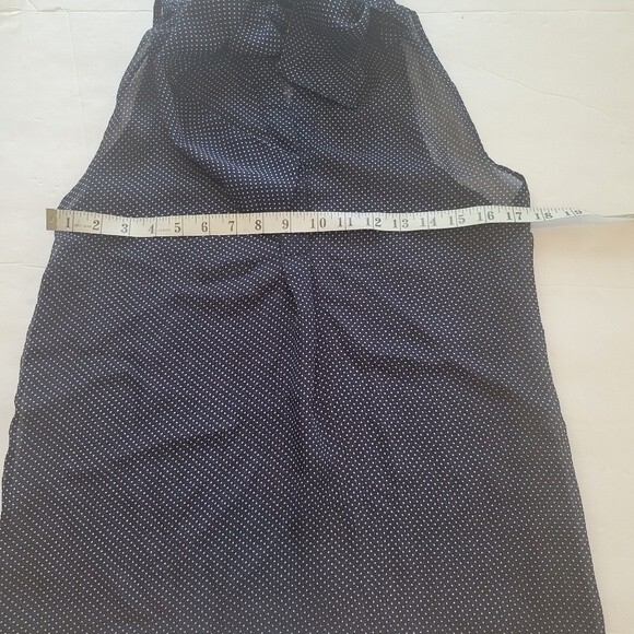 Jules & Leopold Navy Polka Dots Women Sleeveless Blouse Size Small - Picture 4 of 6